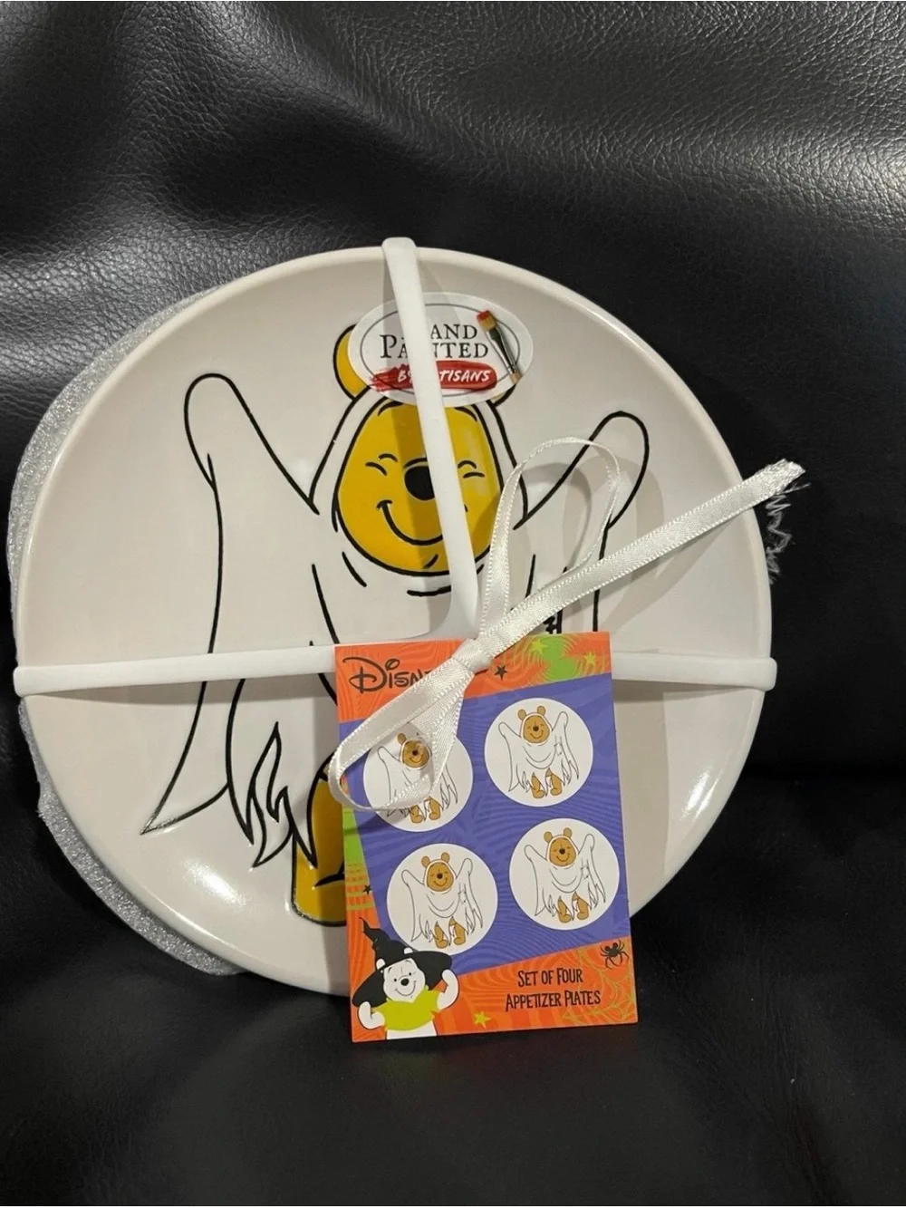 Halloween Disney Winnie The Pooh Appetizer Plates, Set of 4